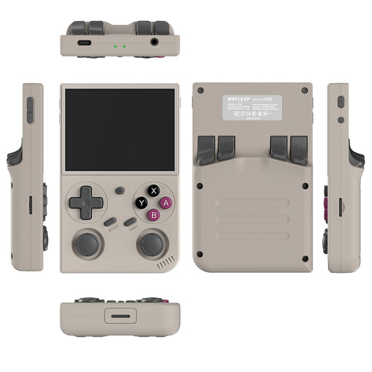 G350 Retro Handheld Game Console , G350 Retro Gaming Console 3.5'' IPS Screen Linux System Built-in 64G TF Card 20+Emulators Pre-Installed 4371 Games Retro Game Console with 3200mAh Battery Black